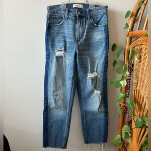 Abercombie The Mom High Rise Jeans - 4R - Two Tone